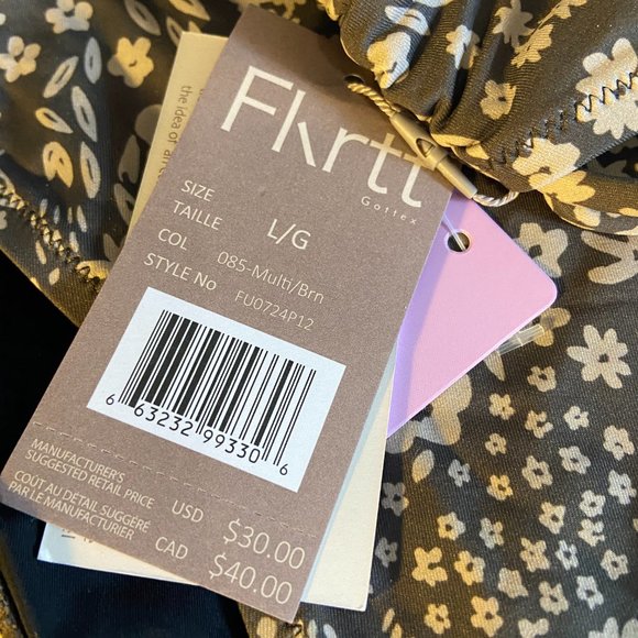 **Gottex** Flirtt Bella Flora Adjustable High Rise Bikini Bottom L - Picture 3 of 5